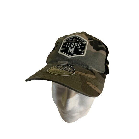 Maryland Terps Camouflage Mesh Trucker Hat With Adjustable Snapback By Zephyr Au - Picture 1 of 10